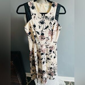 Cleo Black and Pink Sheath Midi Dress